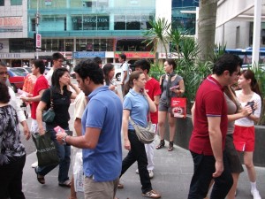 Shell's Men in Red in Kuala Lumpur